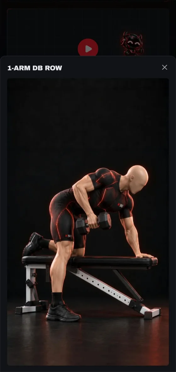 A video tutorial for the 1-arm dumbbell row